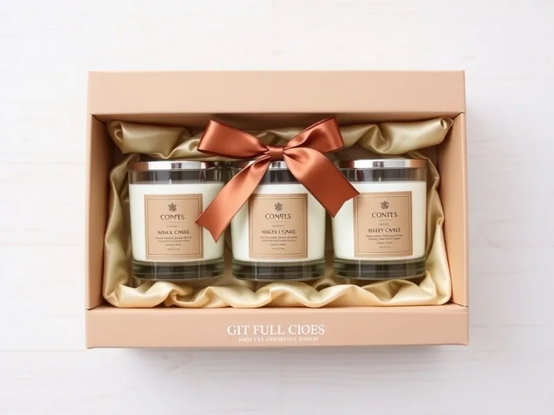 Coffret bougie cadeau set 3 pièces — grossiste packaging