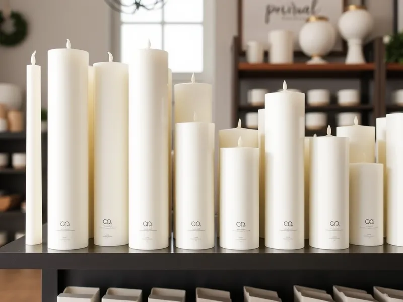 Bougie pilier décorative blanche en gros — fournisseur bougie